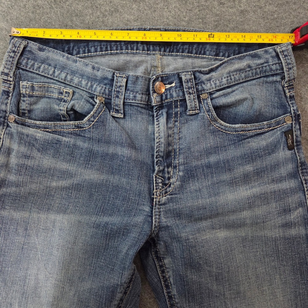 Silver Jeans Craig Relaxed Straight Jeans Mens 34x34 Medium Wash Stretch Denim - Picture 4 of 10